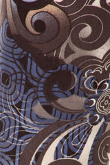 Niobe Clothing Blue Bronze Fleur Design Plus Size Leggings - leggings