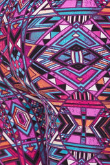 Niobe Clothing Pink Geo Prism Design Leggings - leggings