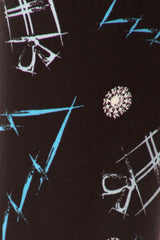 Black Blue Gift Tree Design Leggings leggings- Niobe Clothing