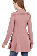 Active Basic Asymmetric Zipper Peacoat - Jackets