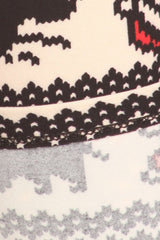 Red Santa Reindeer Design Leggings leggings- Niobe Clothing