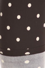 Black Polka Dot Graphic Lined Leggings leggings- Niobe Clothing