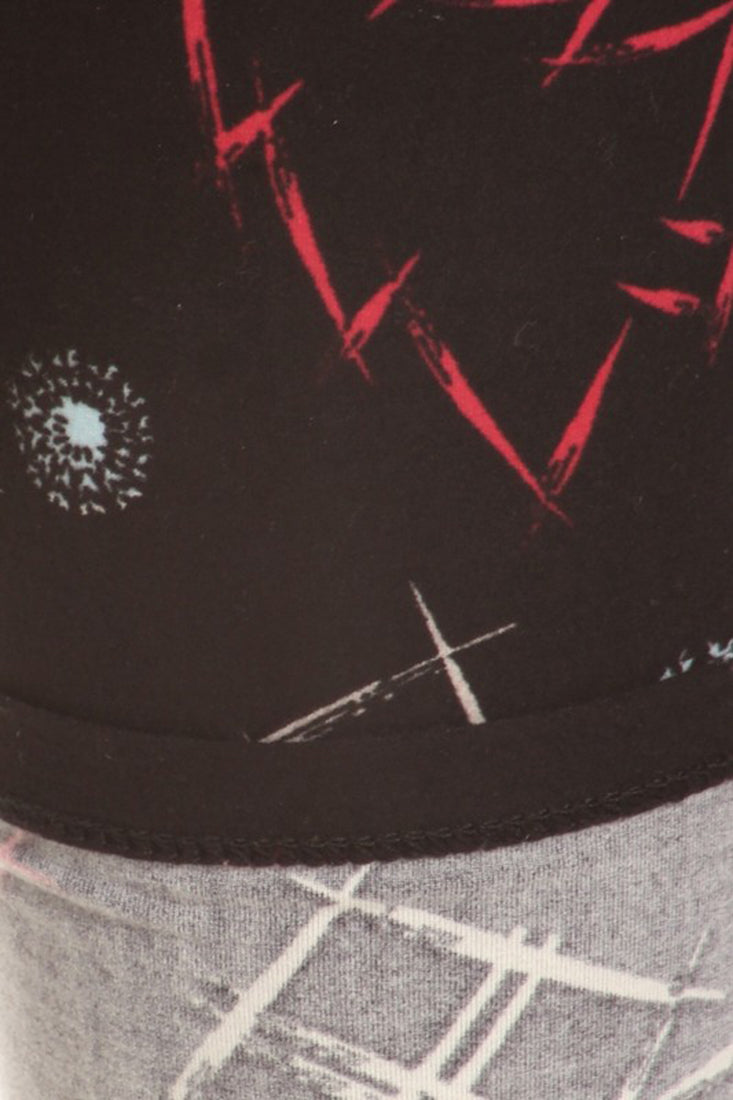 Niobe Clothing Black Red Gift Tree Design Leggings - p_leggings