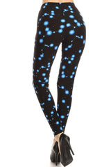 Niobe Clothing Blue Constellations Design Leggings - leggings