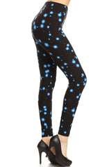 Niobe Clothing Blue Constellations Design Leggings - leggings