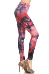 Pink Purple Tie Dye Leggings