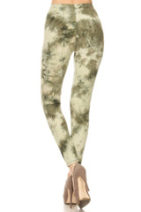 Olive Tie Dye Leggings