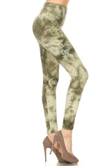 Olive Tie Dye Leggings