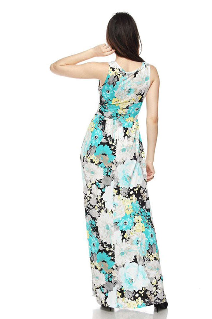 Niobe Clothing Pastel Floral Maxi Dress - Dresses f_dresses