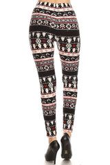 Dark Winter Isle Design Leggings leggings- Niobe Clothing