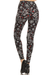 Snowflake Evening Design Leggings leggings- Niobe Clothing