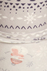 Light Grey Snowman Design Leggings leggings- Niobe Clothing