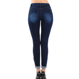 Wax Distressed Slim Fit Stretchy Skinny Jeans - pants