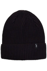 Skull Cap Ribbed Knit Fold Beanie