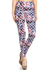 Niobe Clothing Blue Pastel Cross Design Leggings - leggings
