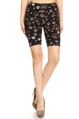 Dog Paw Biker Shorts leggings- Niobe Clothing
