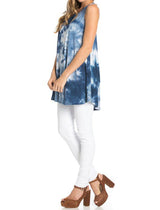 Azules Sleeveless A-line Tank Tunic (Bermuda Triangle) - Tunics