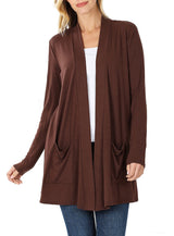 Long Sleeve Draped Slouchy Cardigan