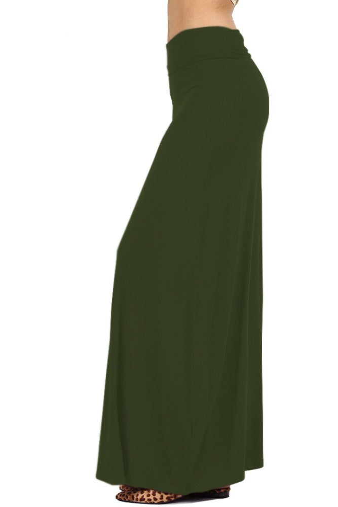 Zenana Draped Rayon Maxi Skirt - Skirts sb_bottoms