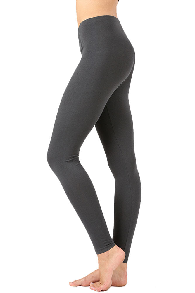 Zenana Cotton Full Length Ankle Leggings - Leggings sb_bottoms