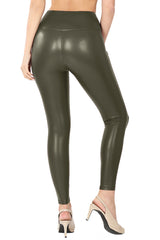 High Waist Faux Leather Leggings