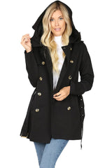 Cotton Hooded Twill Trench Coat with Belt Jackets- Niobe Clothing