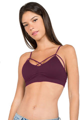 Anemone Front Criss Cross Strappy Padded Bra - Bras
