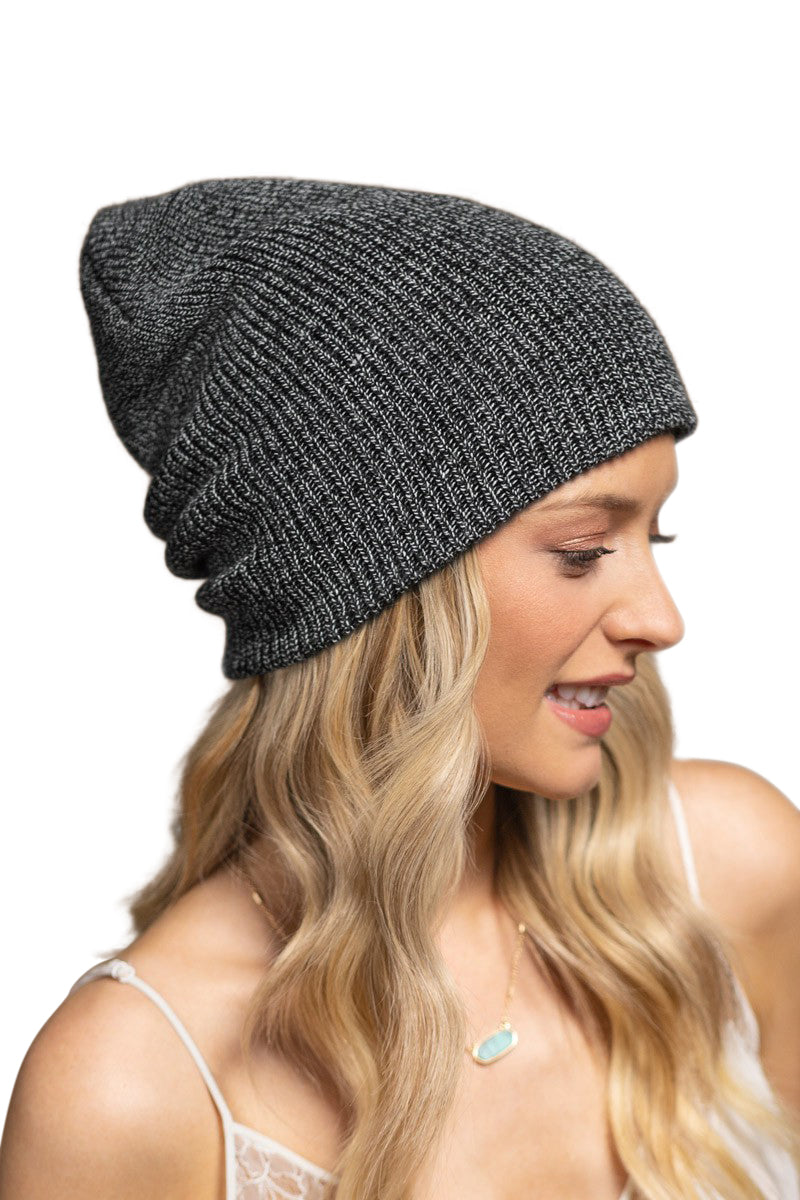 C.C. Solid Slouchy Knit Beanie Wide Wale - Beanies Hats