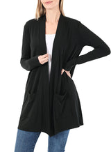 Long Sleeve Draped Slouchy Cardigan