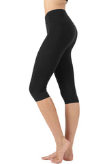 High Waist Seamless Cotton Capri Leggings leggings- Niobe Clothing