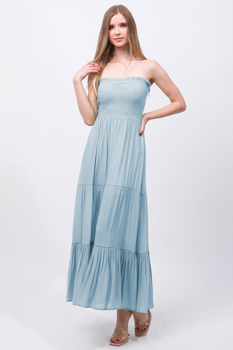 CCWHOLESALECLOTHING Strapless Maxi Dress - DS OUTERWEAR