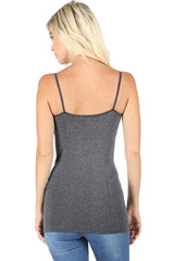 Seamless Nylon Criss Cross Cami Long Tank Top