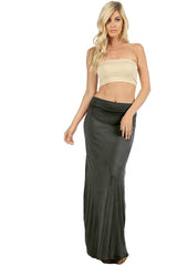 Draped Rayon Maxi Skirt Skirts- Niobe Clothing