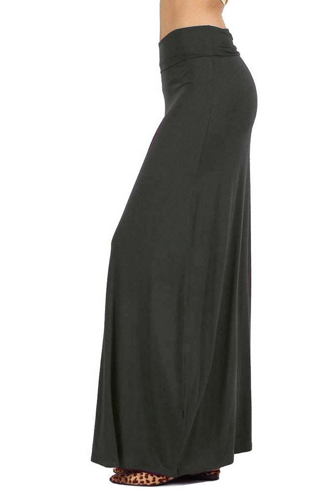 Zenana Draped Rayon Maxi Skirt - Skirts sb_bottoms