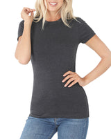 Cotton Crew Neck Short Sleeve Long Tee Shirt