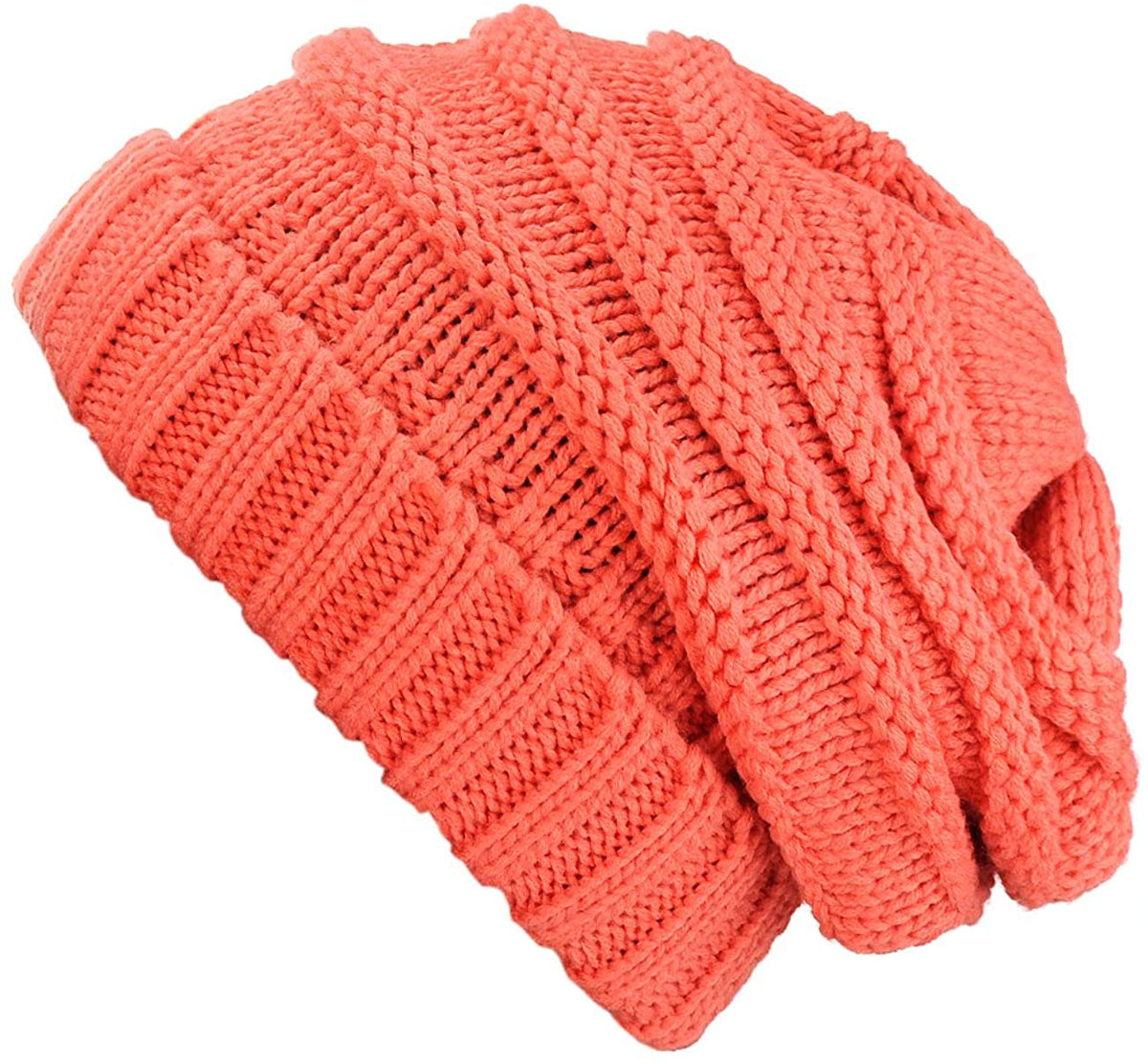 Unisex Solid Oversized Slouchy Knit Beanie