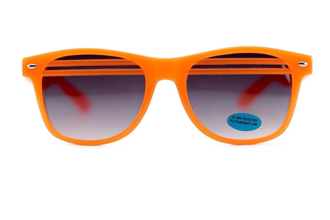 Niobe Clothing Unisex Beach Party Double Stripe Plastic Wayfarer Sunglasses - Sunglasses