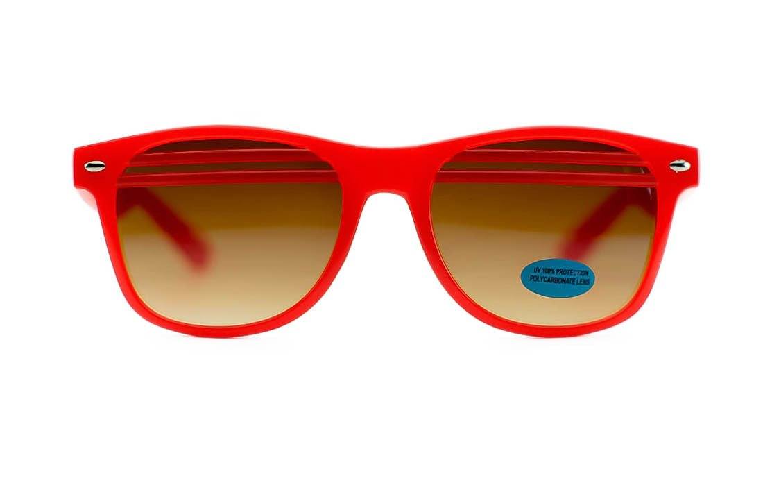 Niobe Clothing Unisex Beach Party Double Stripe Plastic Wayfarer Sunglasses - Sunglasses