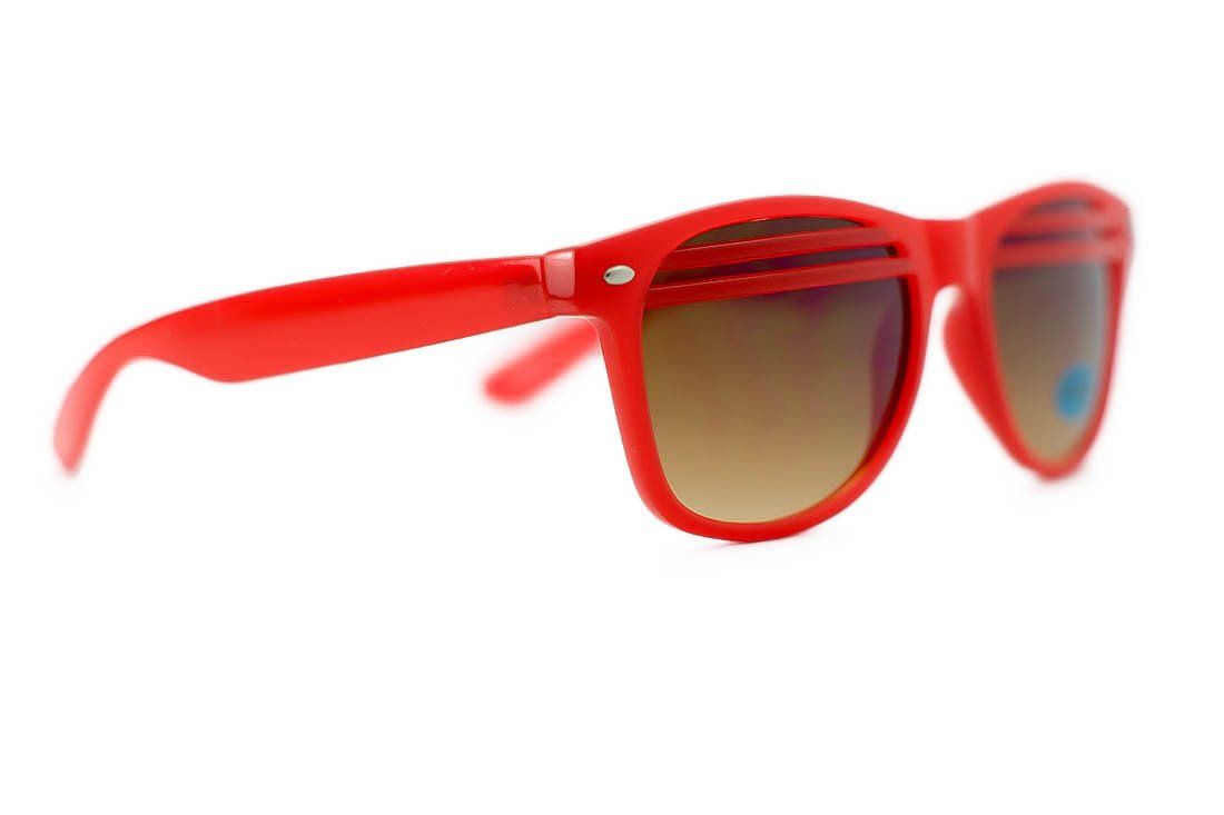 Niobe Clothing Unisex Beach Party Double Stripe Plastic Wayfarer Sunglasses - Sunglasses