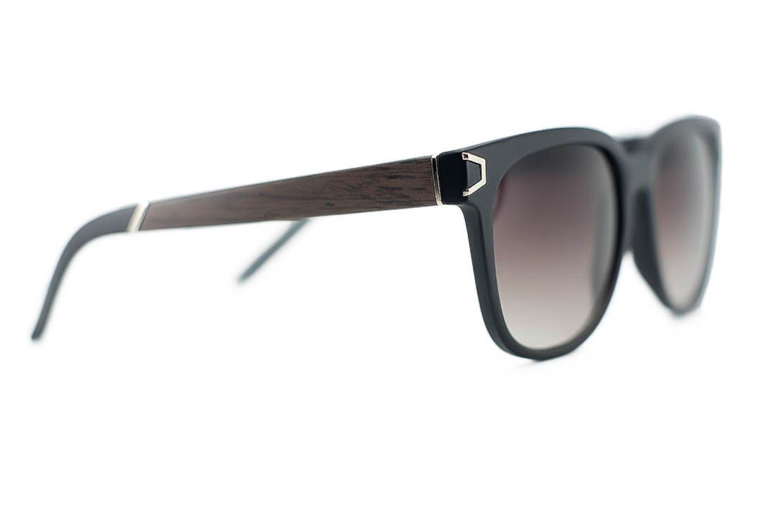 Niobe Clothing Unisex Wayfarer Wood Print Metal Accent Sunglasses - Sunglasses