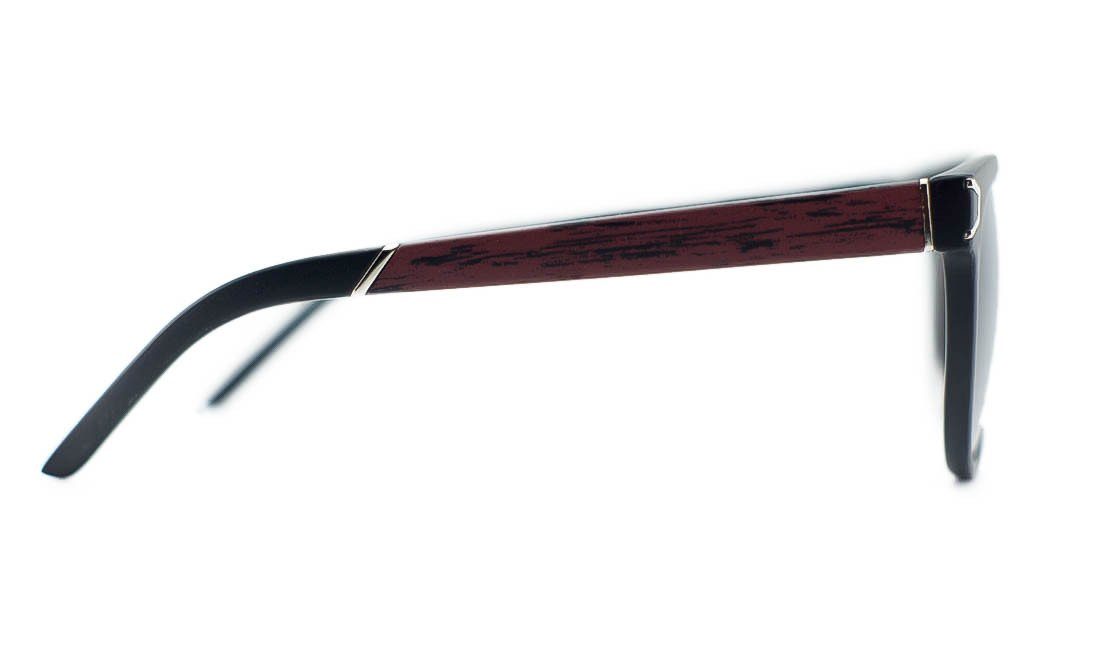 Niobe Clothing Unisex Wayfarer Wood Print Metal Accent Sunglasses - Sunglasses