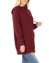 Side Tie Pullover Sweatshirt Hoodie Sweatshirt- Niobe Clothing