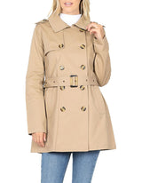 Cotton Hooded Twill Trench Coat with Belt Jackets- Niobe Clothing