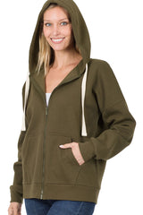 Zipper Hoodie Sweat Jacket