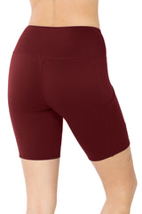 High Waist Active Biker Running Yoga Shorts w/ Pockets