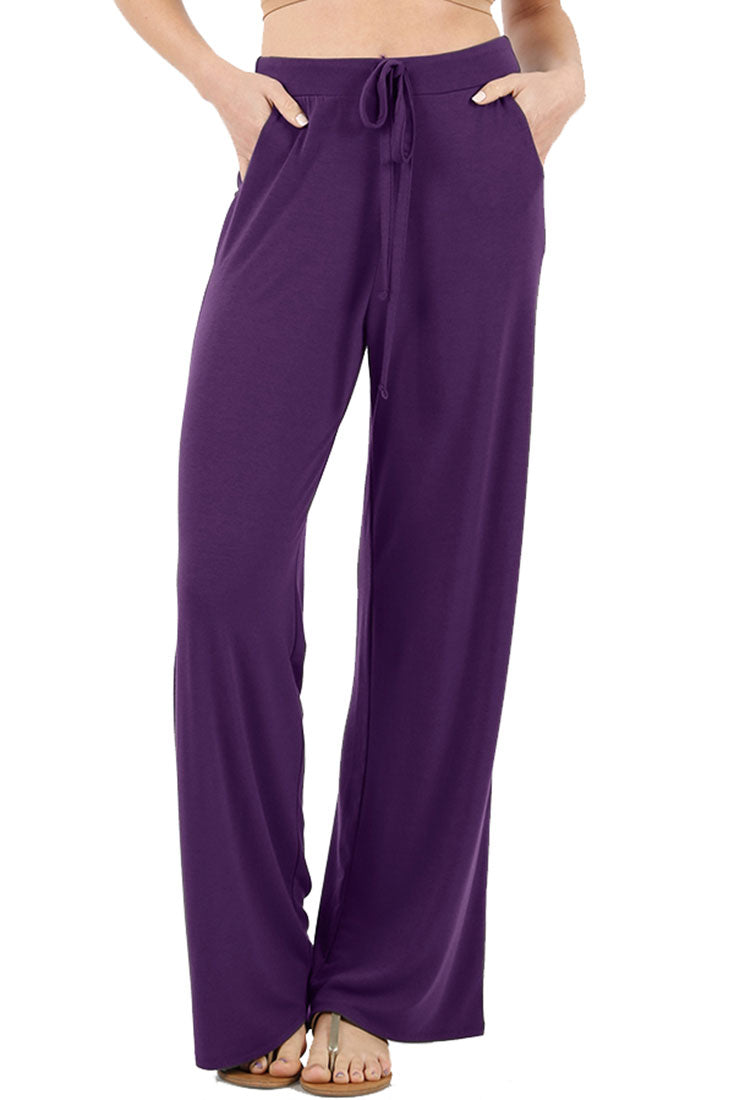 Zenana Casual Loose Fit Comfortable Lounge Pajama Pants - sb_bottoms