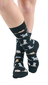 K. Bell Cats Crew Socks - Socks