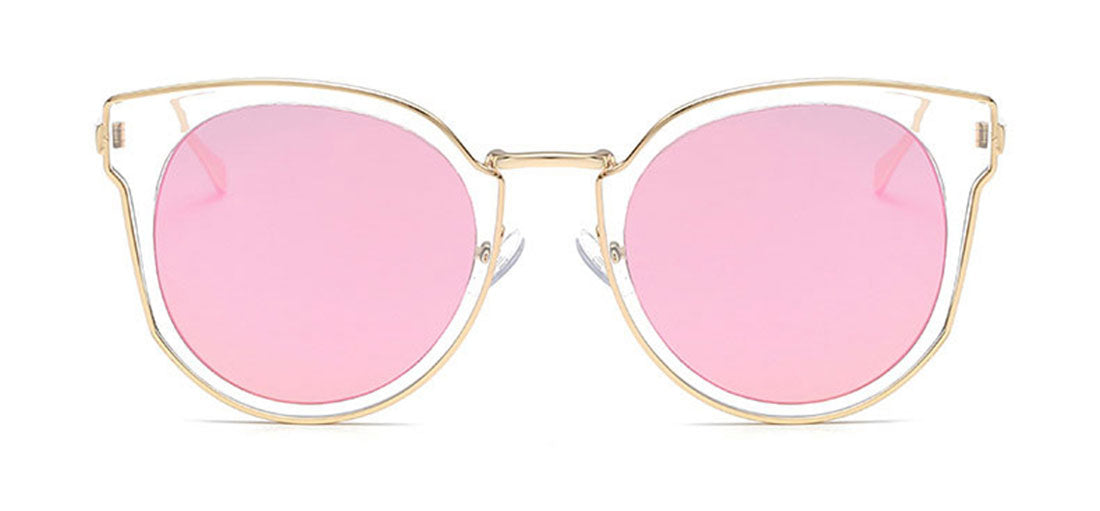 Niobe Clothing Oversized "Katherine" Cat Eye Sunglasses in Gold Frame - Sunglasses