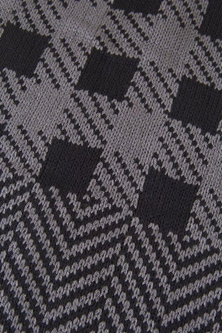 Niobe Clothing Soft Classic Grey Chevron Pattern Infinity Loop Scarf - Scarves