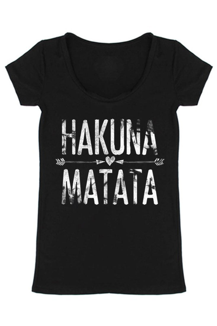 Niobe Clothing Hakuna Matata Scoop Neck Short Sleeve Shirt - T-Shirts g_shirts
